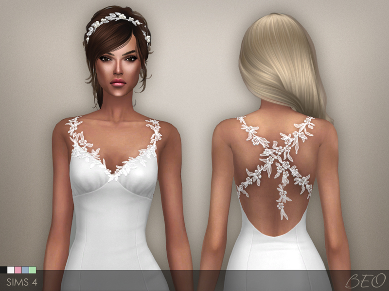 Wedding dress - Claire for The Sims 4 by BEO (1)