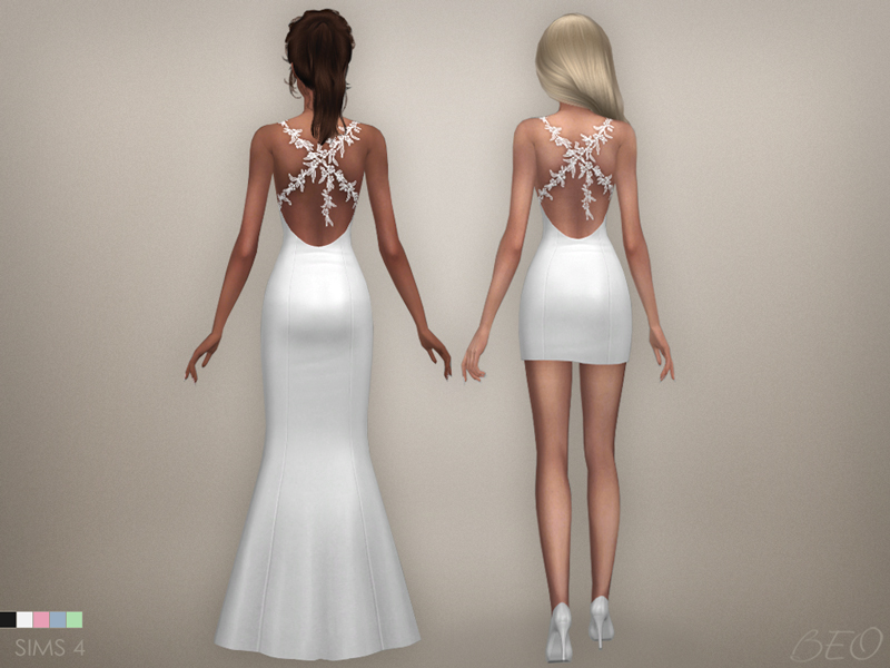 Wedding dress - Claire for The Sims 4 by BEO (3)