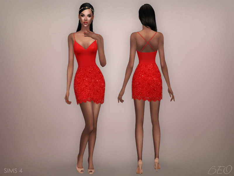 Dress - Julianne for The Sims 4 by BEO