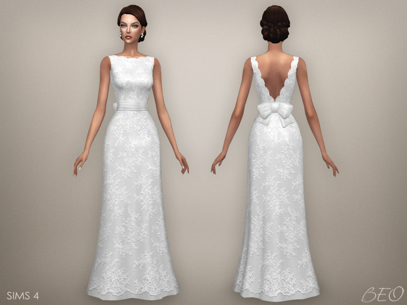 Wedding dress - Ellie for The Sims 4 by BEO